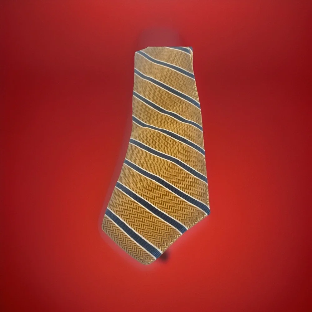 Jos. A. Bank Signature Collection Tie Mens Brown Blue Brown Silk Striped NEW